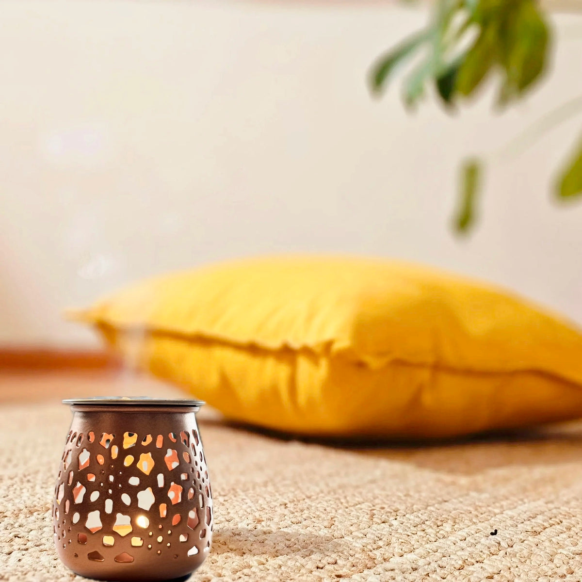 Räucherstövchen Mandala mini mit Räuchersieb und Räucherplättchen