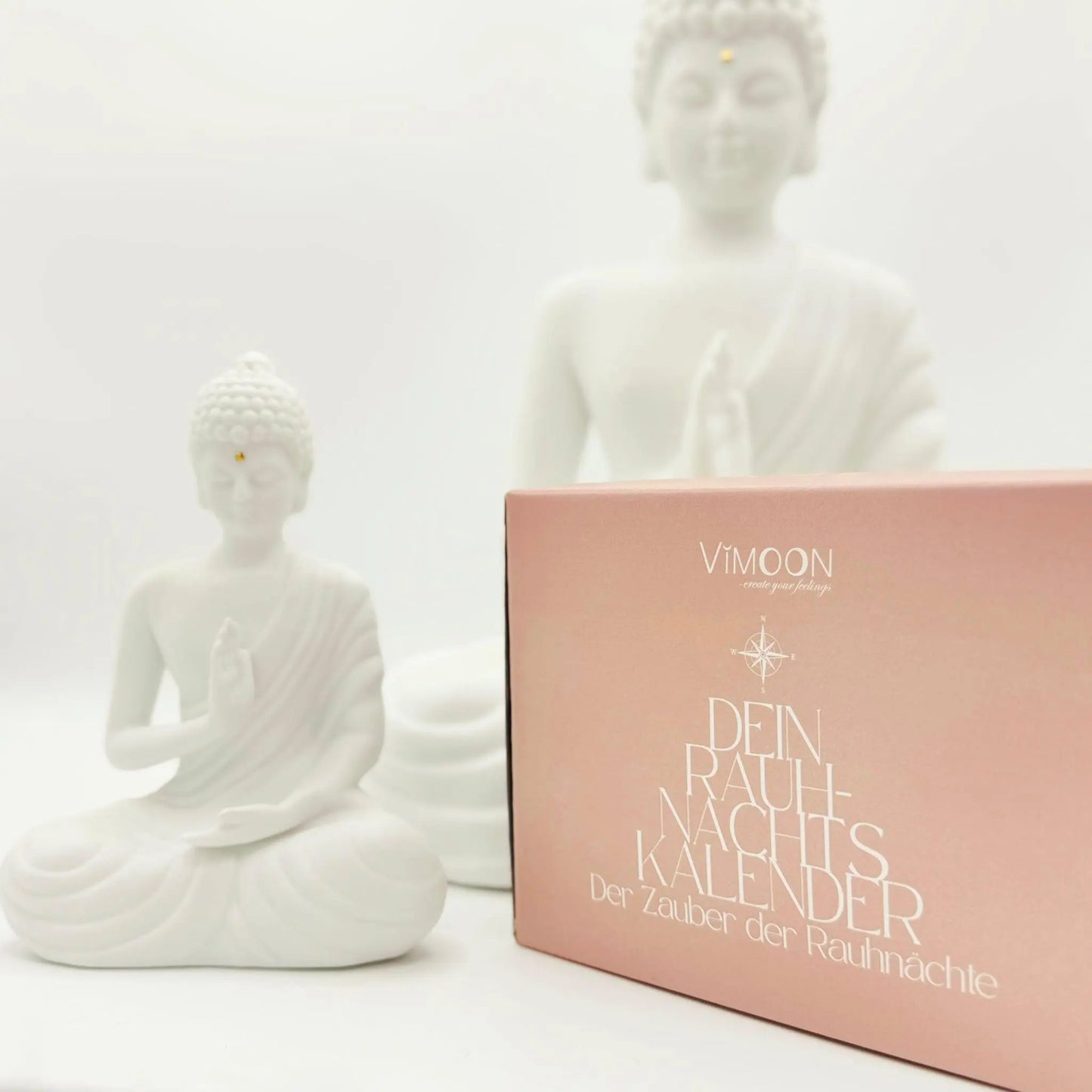 Rauhnachtskalender - Räucherset für die Rauhnächte – handgefertigtes Räucherset mit 12 Räuchermischungen und Inspirationskarten.