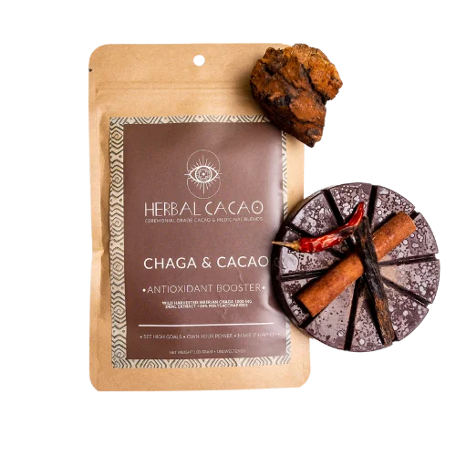 Rohkakao mit Chaga, Vitalpilzkakao, zeremonielle Qualität, Kakaozeremonie, bio