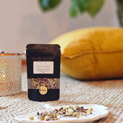 Räucherwerk im Standbodenbeutel mit Weihrauch, Kamille, Lavendel und mehr für Jahreskreisräucherung Litha , spirituelle Rituale und Meditation, Rauhnächte